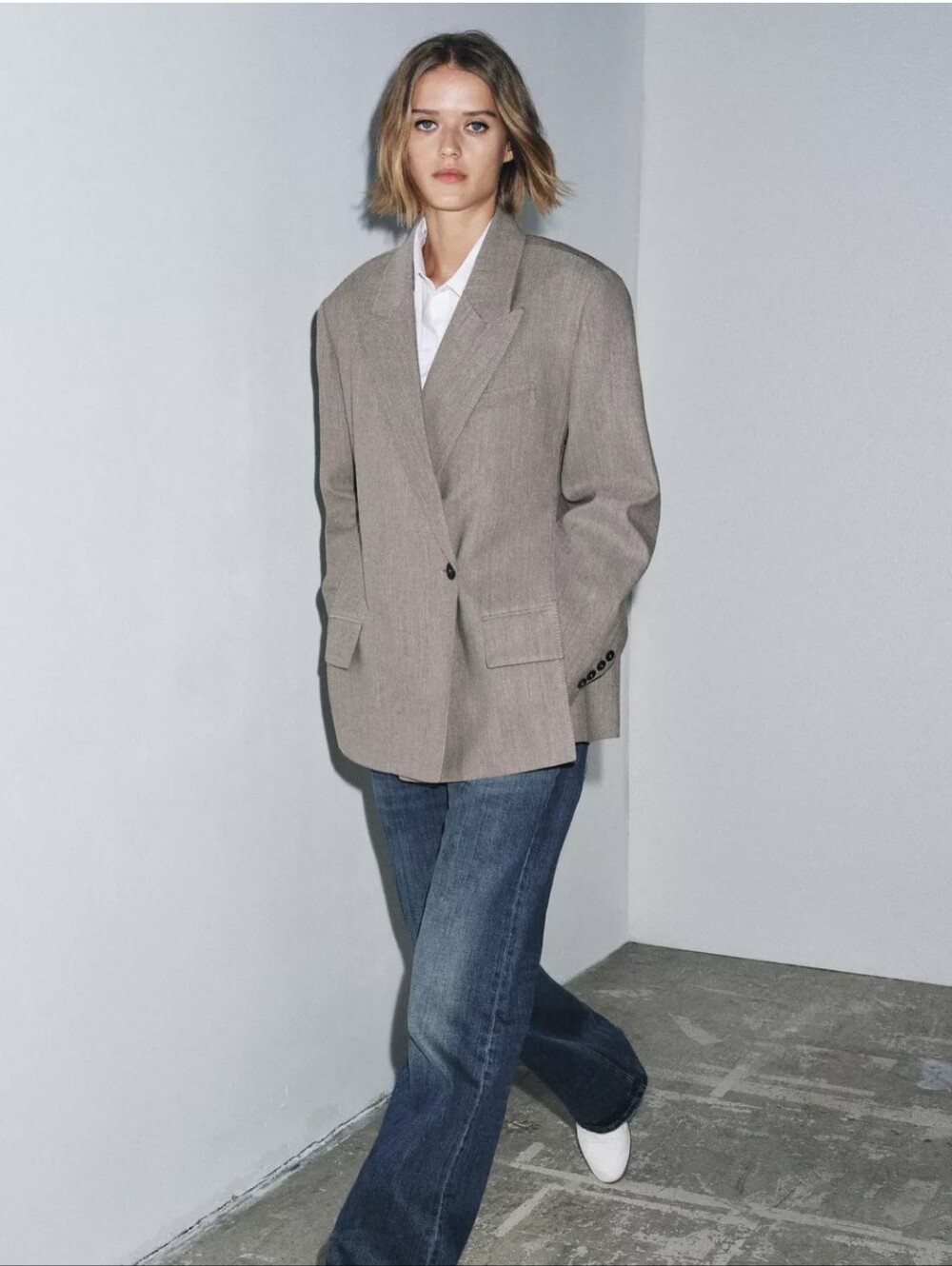 OVERSIZED WOOL BLAZER ZW COLLECTION SIZE M